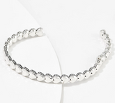 JAI Sterling Silver Cascading Symbols of Love Cuff X-Large